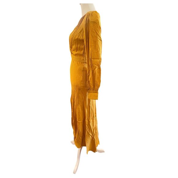 Ronny Kobo Vintage Inspired Thigh-high Slit Yellow Estelle Dress Size 0 MSRP: $5 - Picture 6 of 10